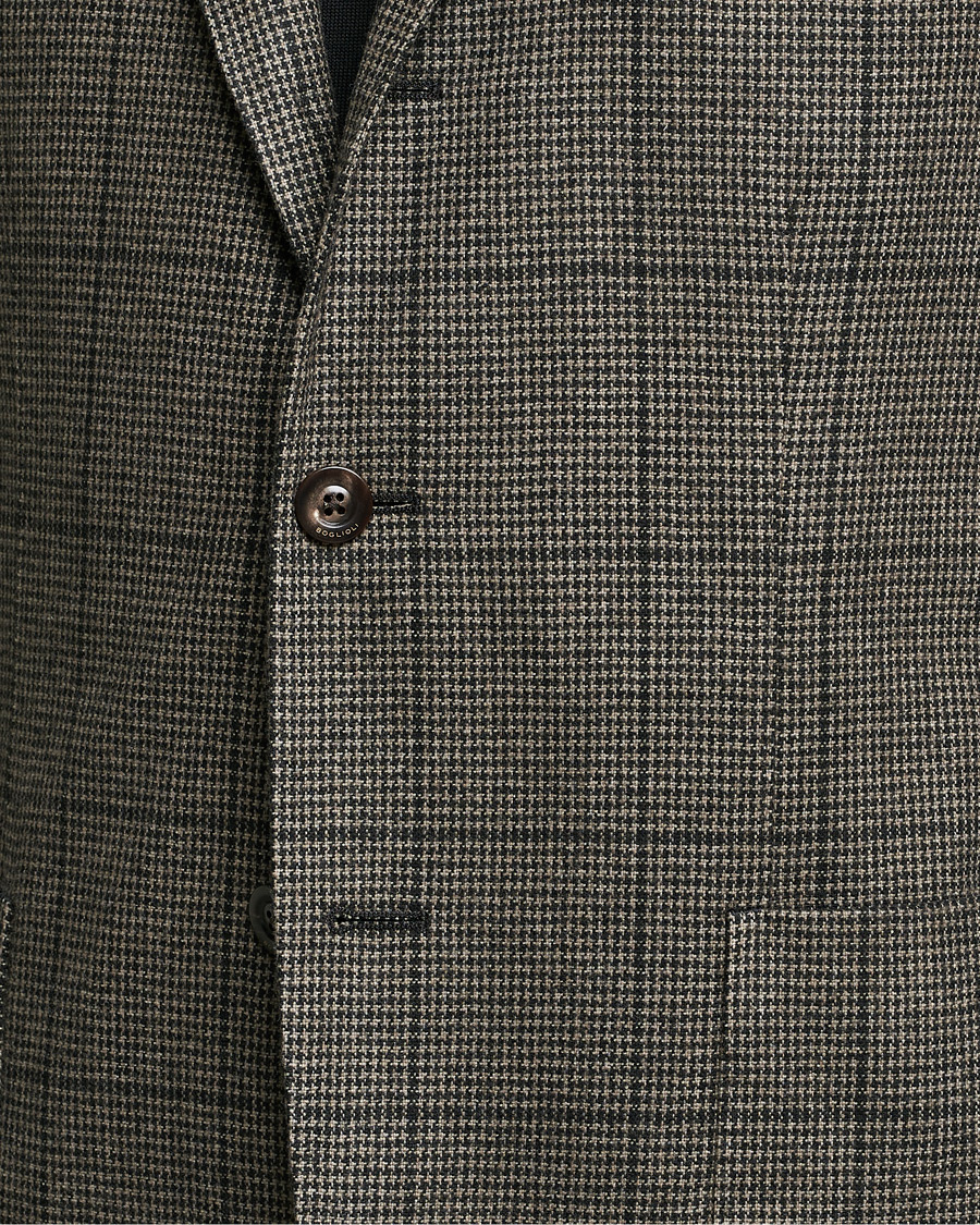 Mies | Pikkutakit | Boglioli | K Jacket Wool Check Blazer Brown