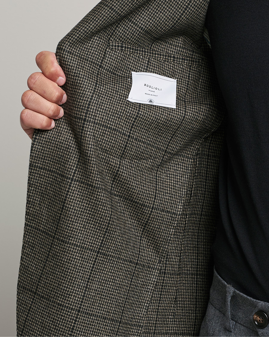 Mies | Pikkutakit | Boglioli | K Jacket Wool Check Blazer Brown