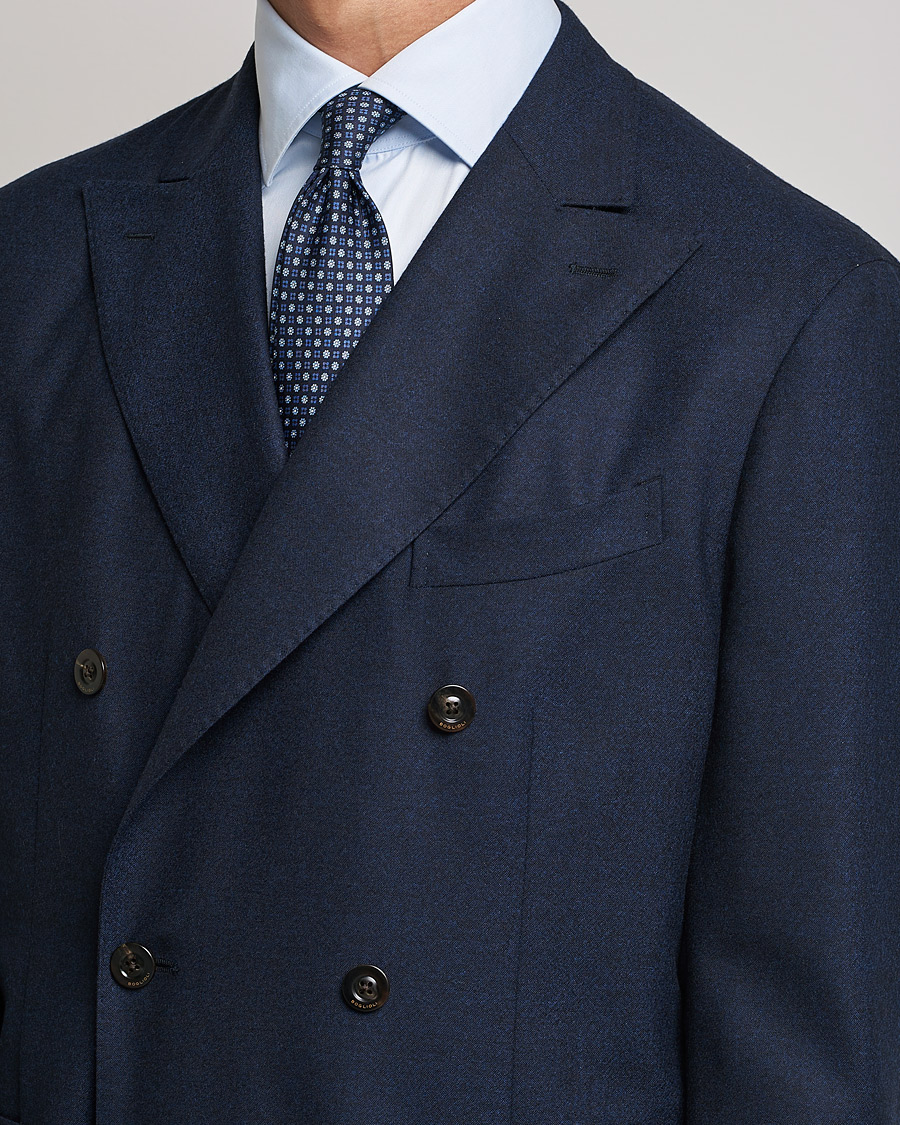Mies | Puvut | Boglioli | K Jacket DB Flannel Suit Navy