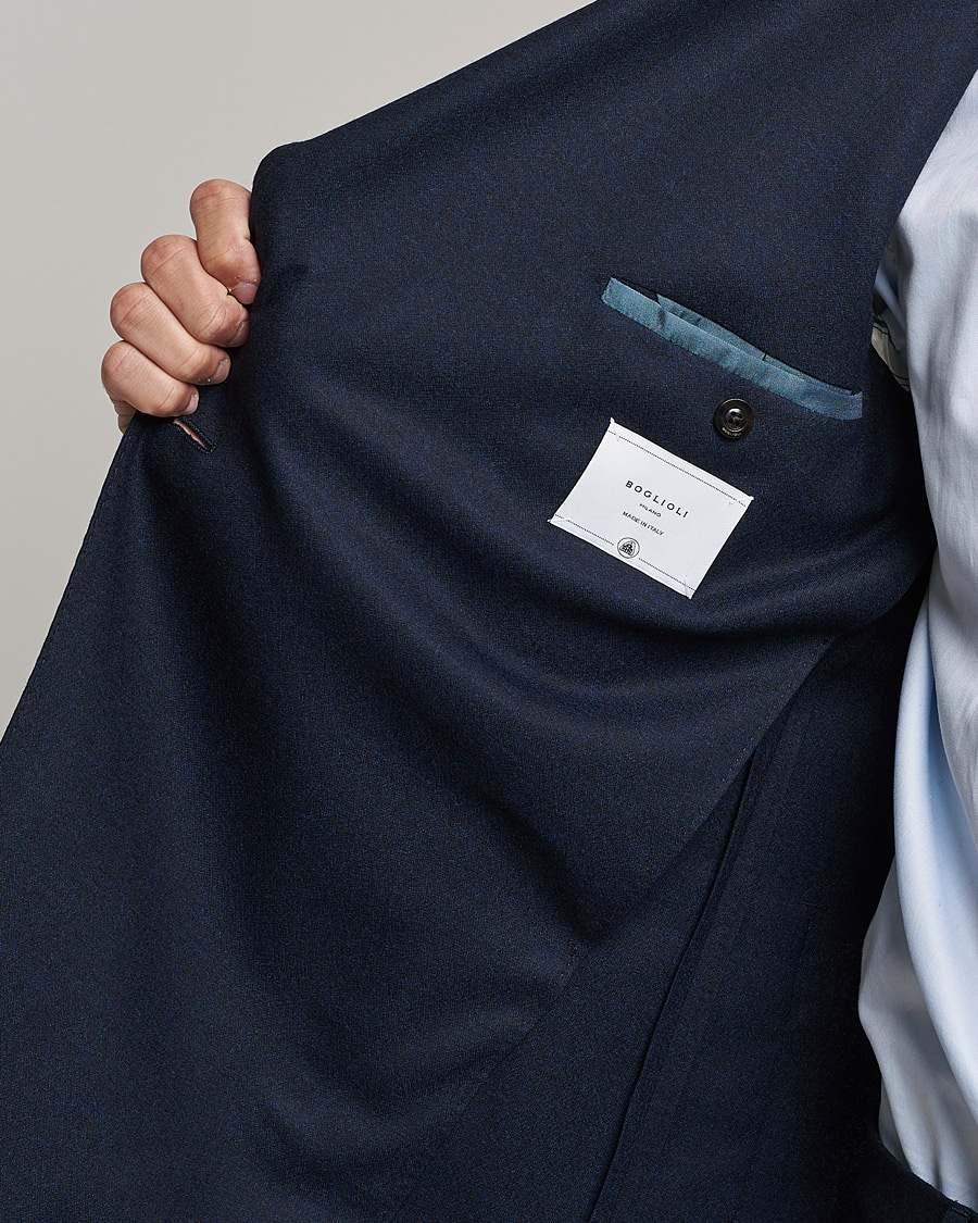 Mies | Puvut | Boglioli | K Jacket DB Flannel Suit Navy