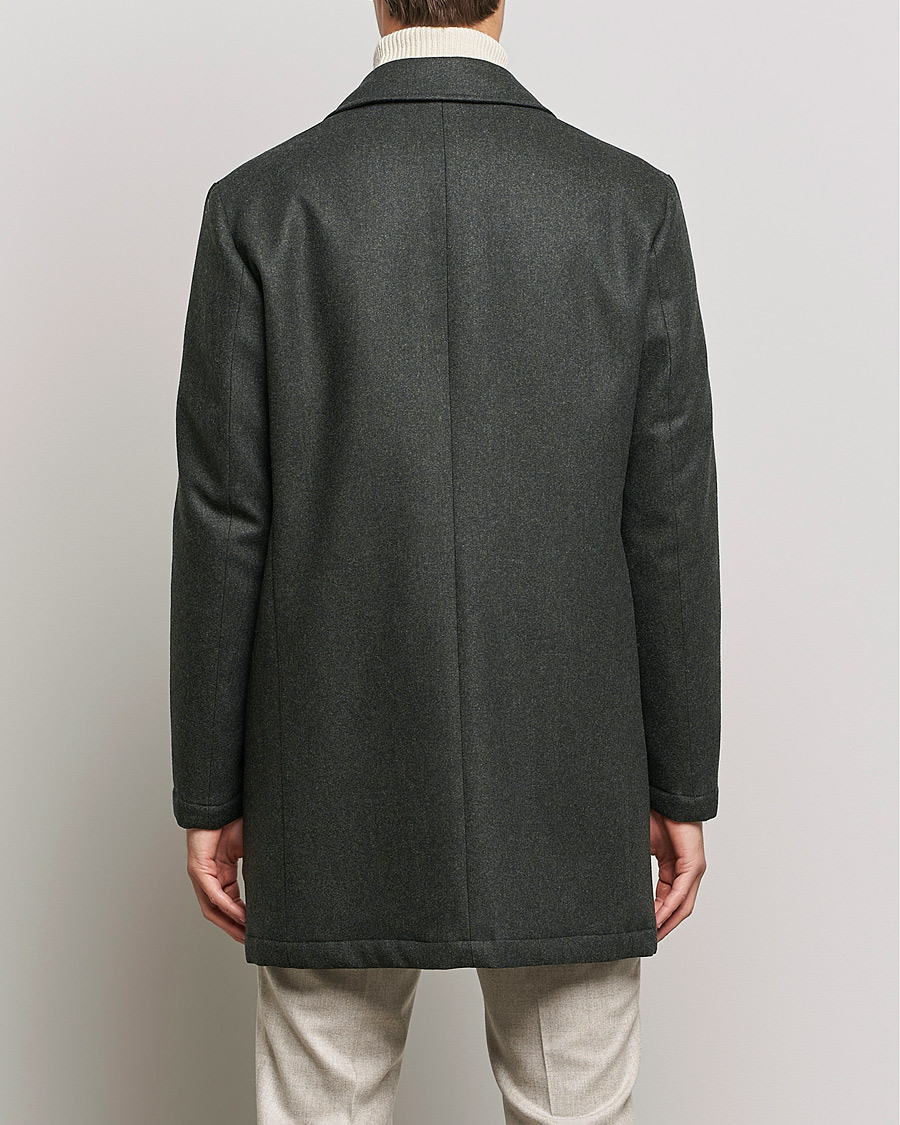 Mies | Takit | Boglioli | Padded Wool Coat Forest Green