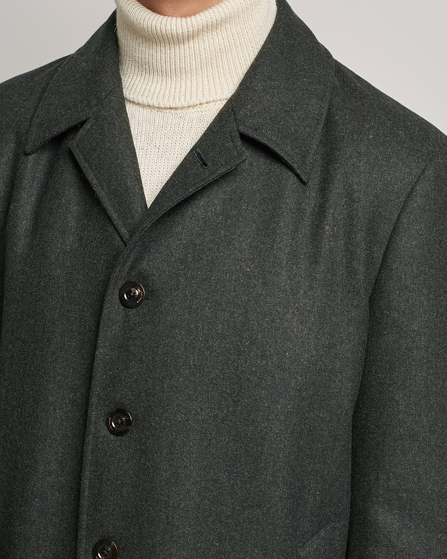 Mies | Takit | Boglioli | Padded Wool Coat Forest Green