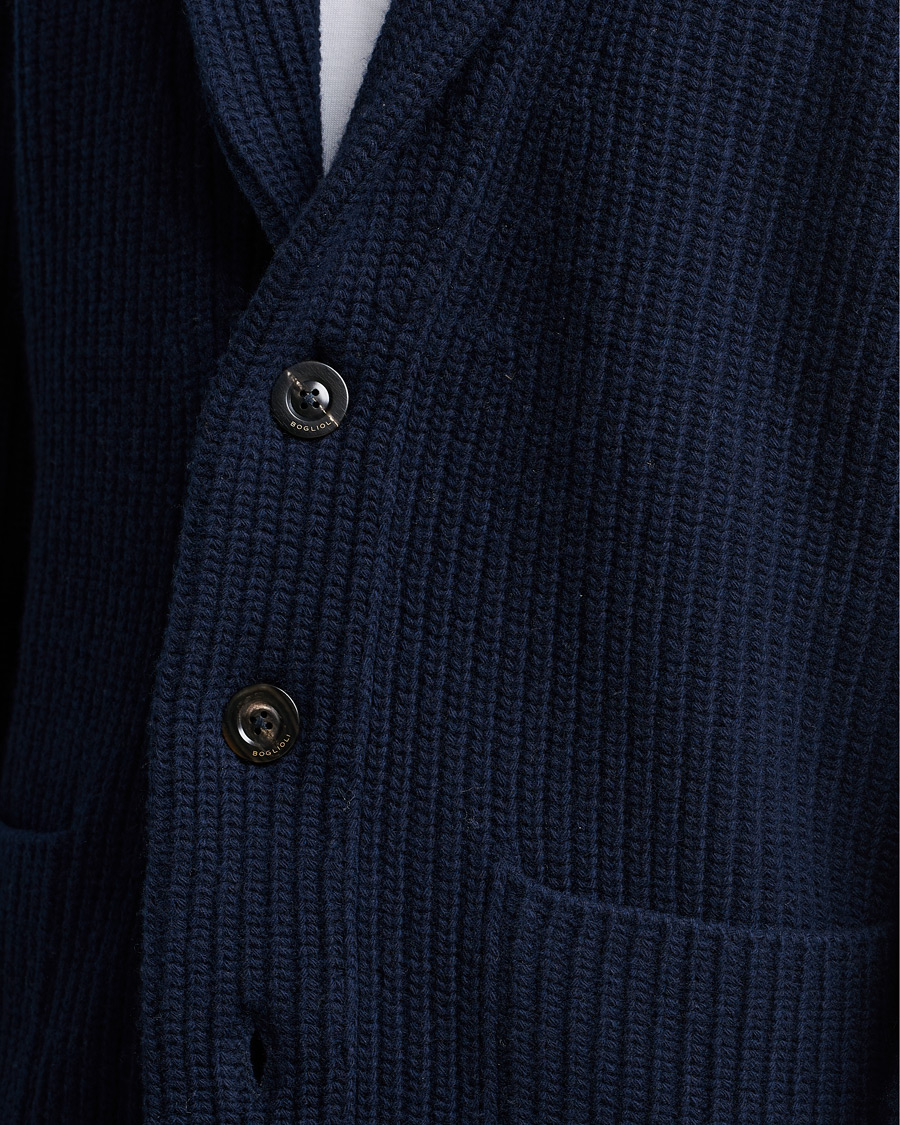 Mies | Puserot | Boglioli | Shawl Collar Cardigan Navy