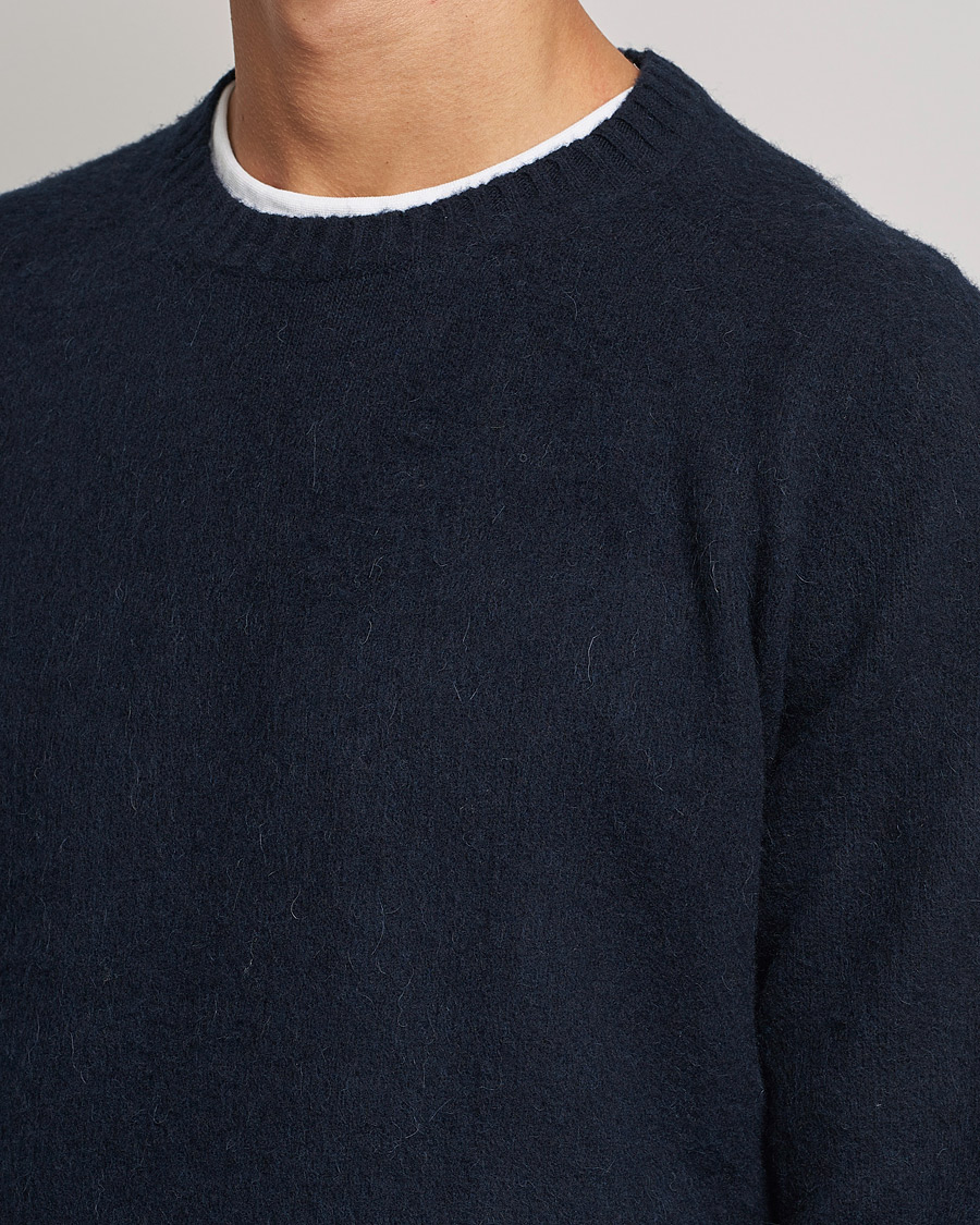 Mies | Puserot | Boglioli | Brushed Cashmere Sweater Navy
