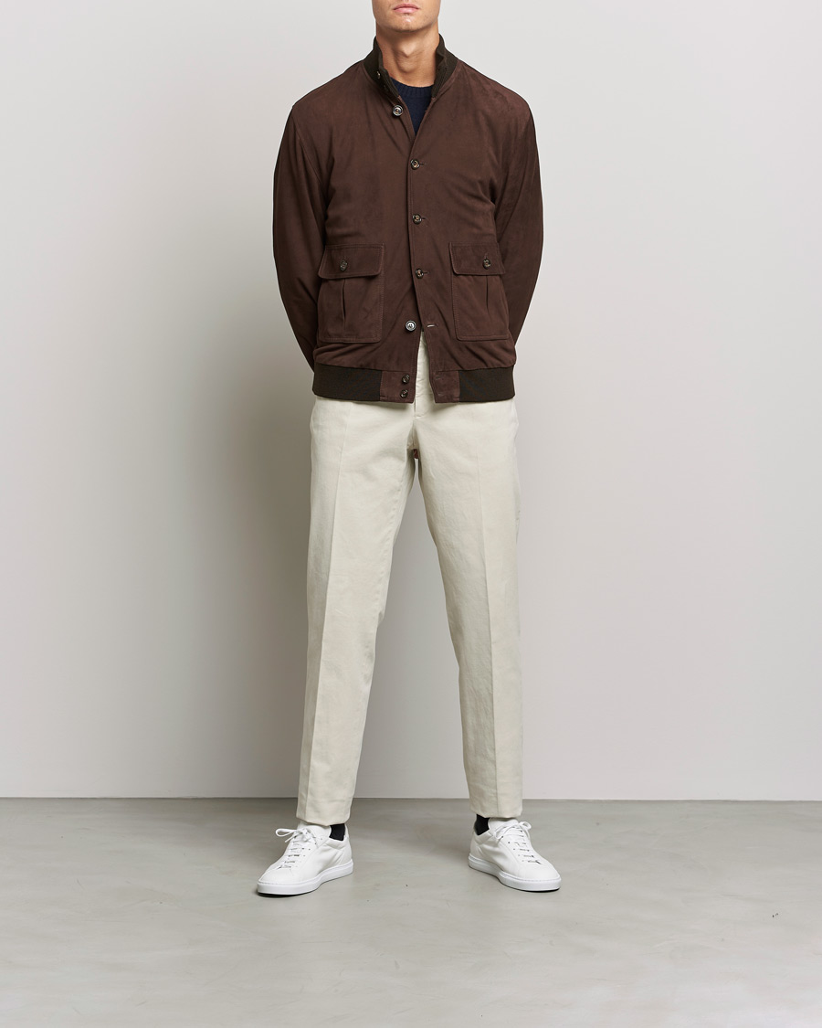 Mies | Takit | Valstar | Valstarino Suede Jacket Dark Brown