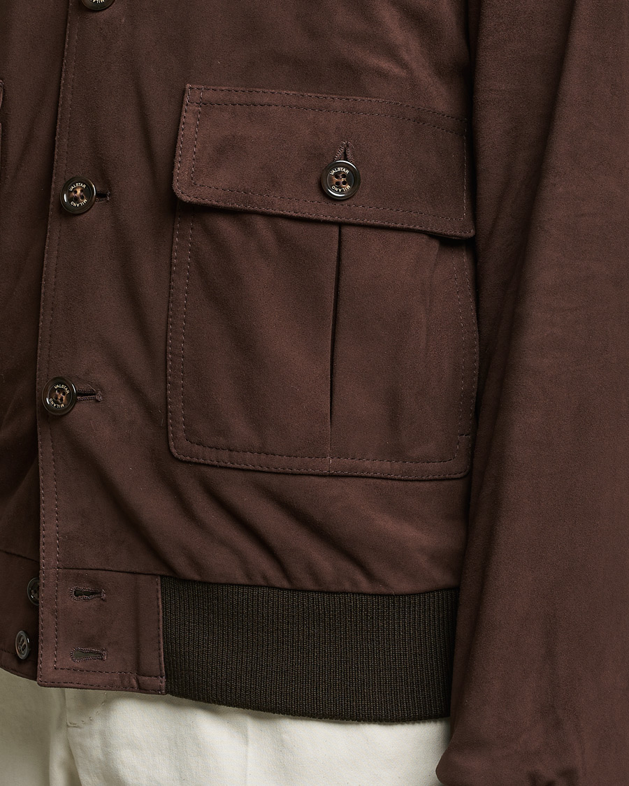 Mies | Takit | Valstar | Valstarino Suede Jacket Dark Brown