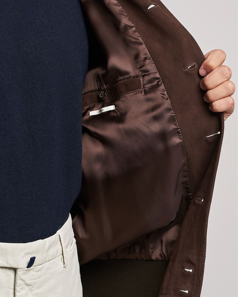 Mies | Takit | Valstar | Valstarino Suede Jacket Dark Brown