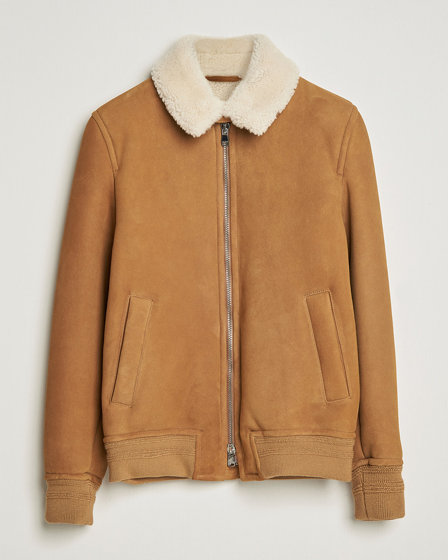 Mies | Takit | Valstar | Shearling Flight Jacket Brown/Natural