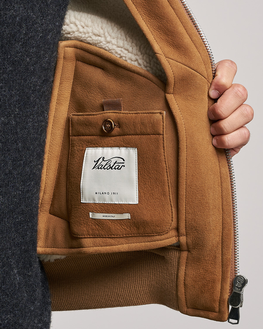 Mies | Takit | Valstar | Shearling Flight Jacket Brown/Natural