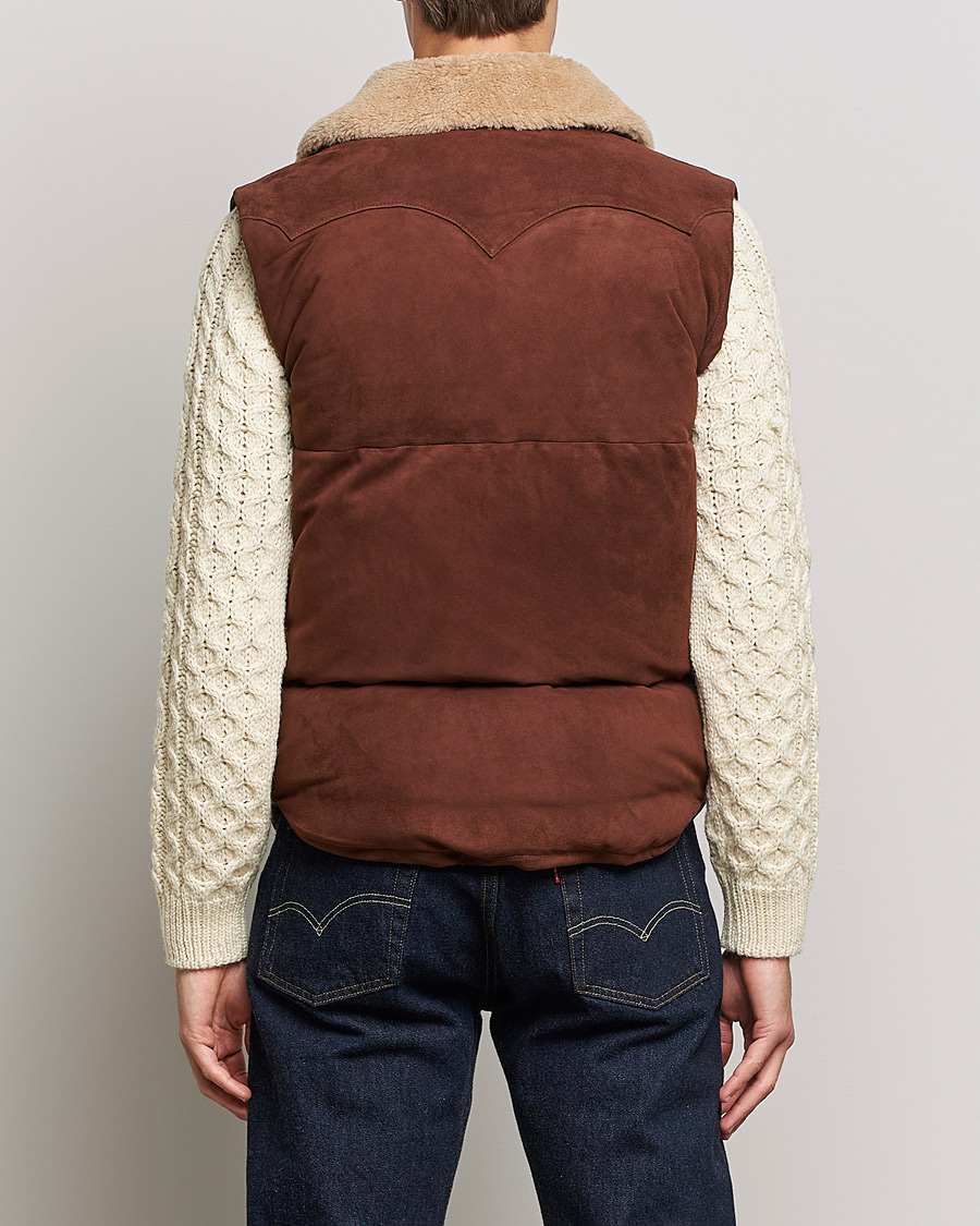 Mies | Takit | Valstar | Suede Shearling Vest Dark Brown