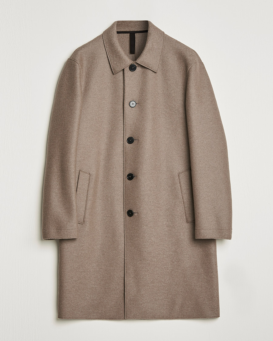 Miehet |  | Harris Wharf London | Pressed Wool Mac Coat Natural Taupe