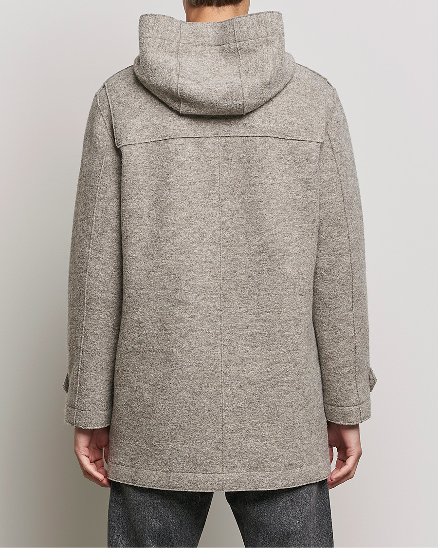 Mies | Takit | Harris Wharf London | Boiled Wool Duffle Coat Natural Casha