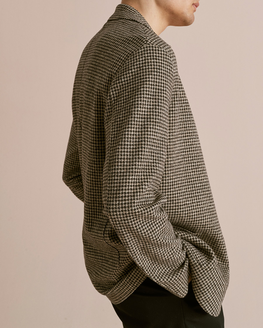Mies | Pikkutakit | Harris Wharf London | Dropped Shoulder Houndstooth Jacket Beige