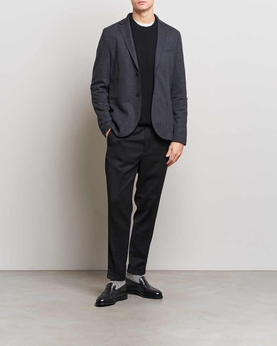 Mies | Pikkutakit | Harris Wharf London | Two Button Vented Superfine Merino Blazer Anthracite