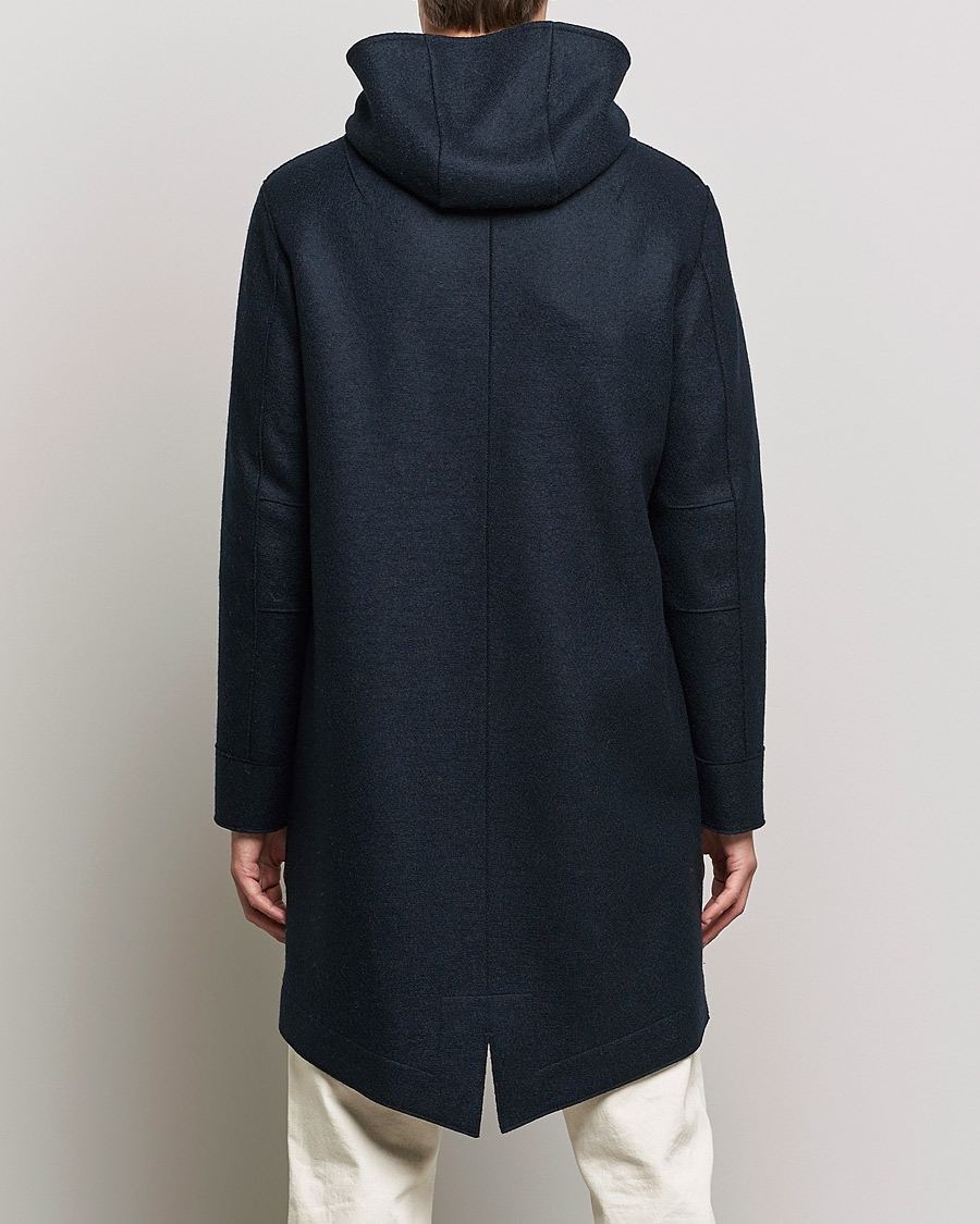 Mies | Takit | Harris Wharf London | Fishtail Wool Parka Navy