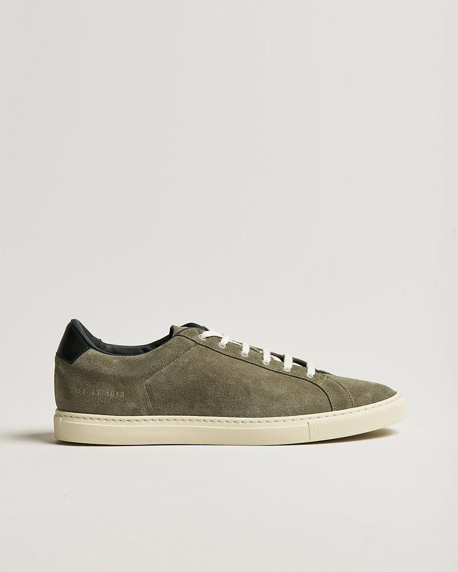 Mies | Common Projects Retro Low Suede Sneaker Olive | Common Projects | Retro Low Suede Sneaker Olive