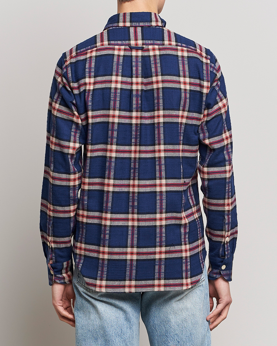 Mies | Kauluspaidat | Drake's | Rugged Cotton Twill Work Shirt Blue