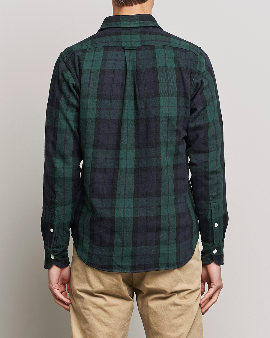 Mies | Kauluspaidat | Drake's | Rugged Cotton Twill Work Shirt Navy