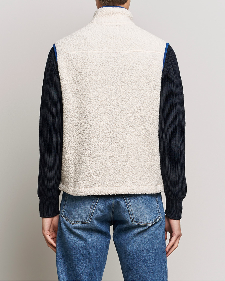 Mies | Puserot | Drake's | Zip Through Fleece Vest Ecru