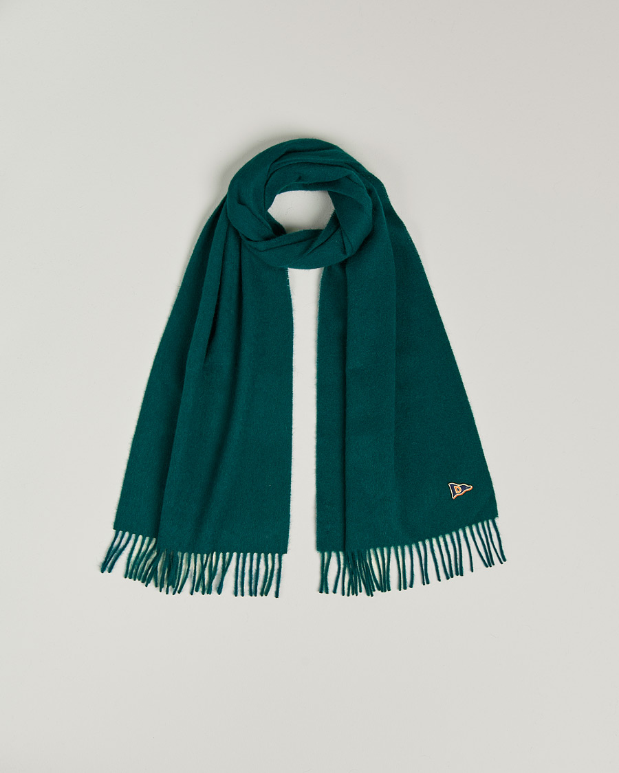 Mies | Drake's Geelongora Tasselled Scarf Green | Drake's | Geelongora Tasselled Scarf Green