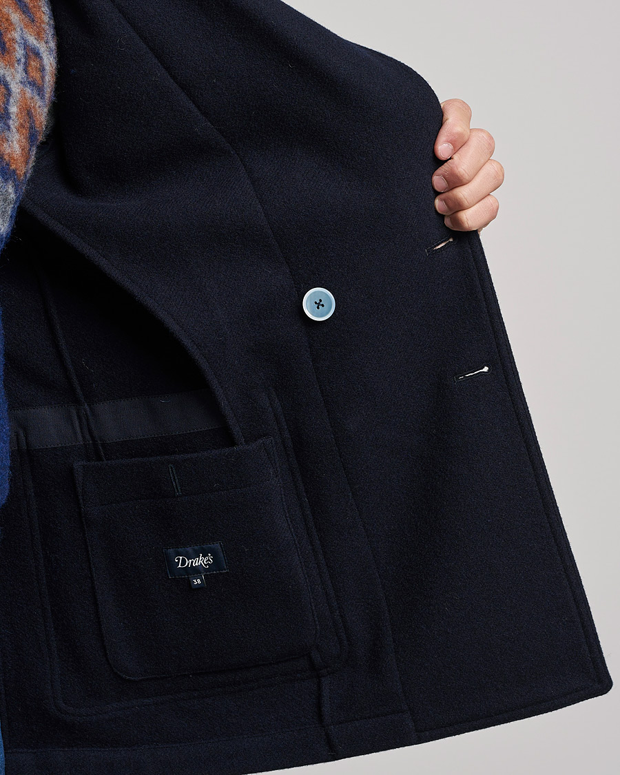 Mies | Pikkutakit | Drake's | MKIII Double Breasted Wool/Flannel Blazer Navy