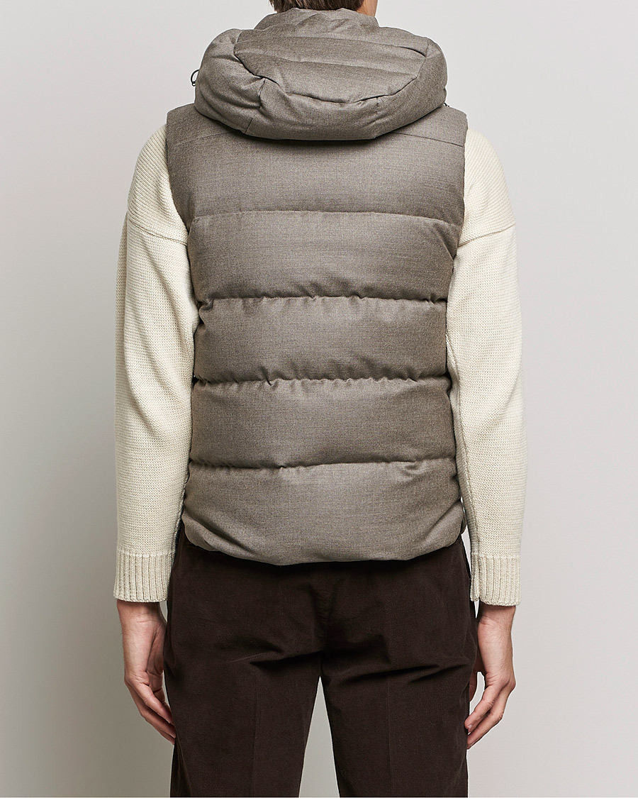 Mies | Takit | MooRER | Fire Wool/Cashmere Hooded Vest Beige
