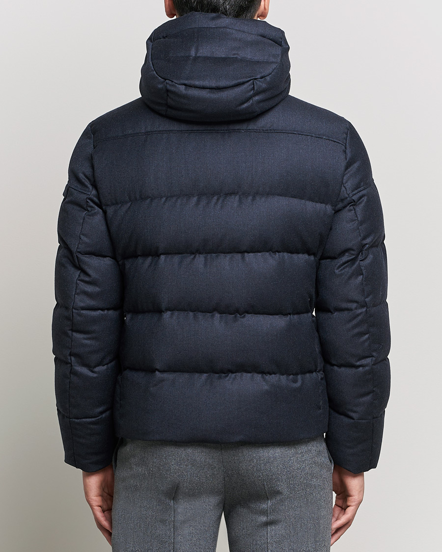 Mies | Takit | MooRER | Brett Wool/Cashmere Hooded Jacket Blue Grey
