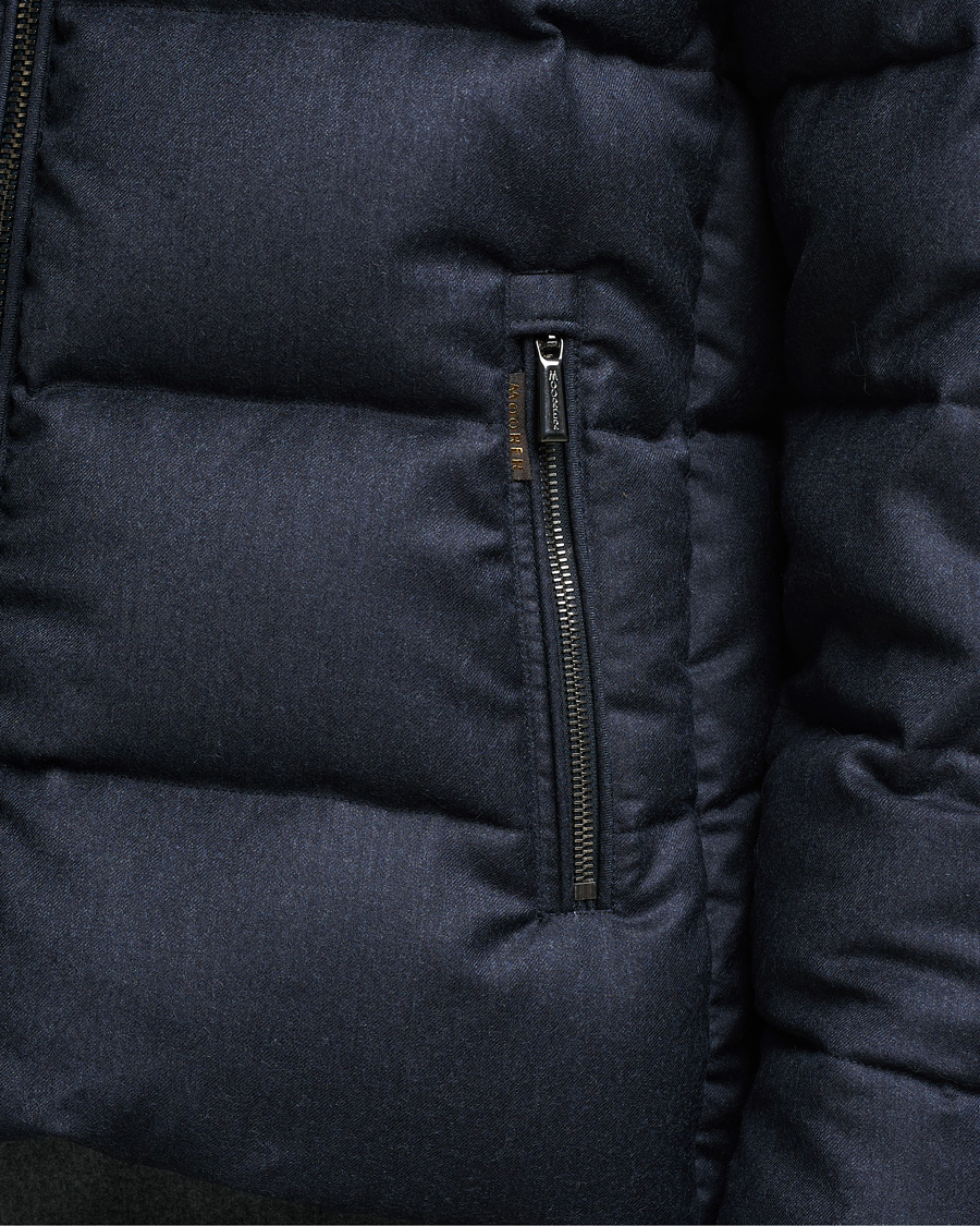 Mies | Takit | MooRER | Brett Wool/Cashmere Hooded Jacket Blue Grey