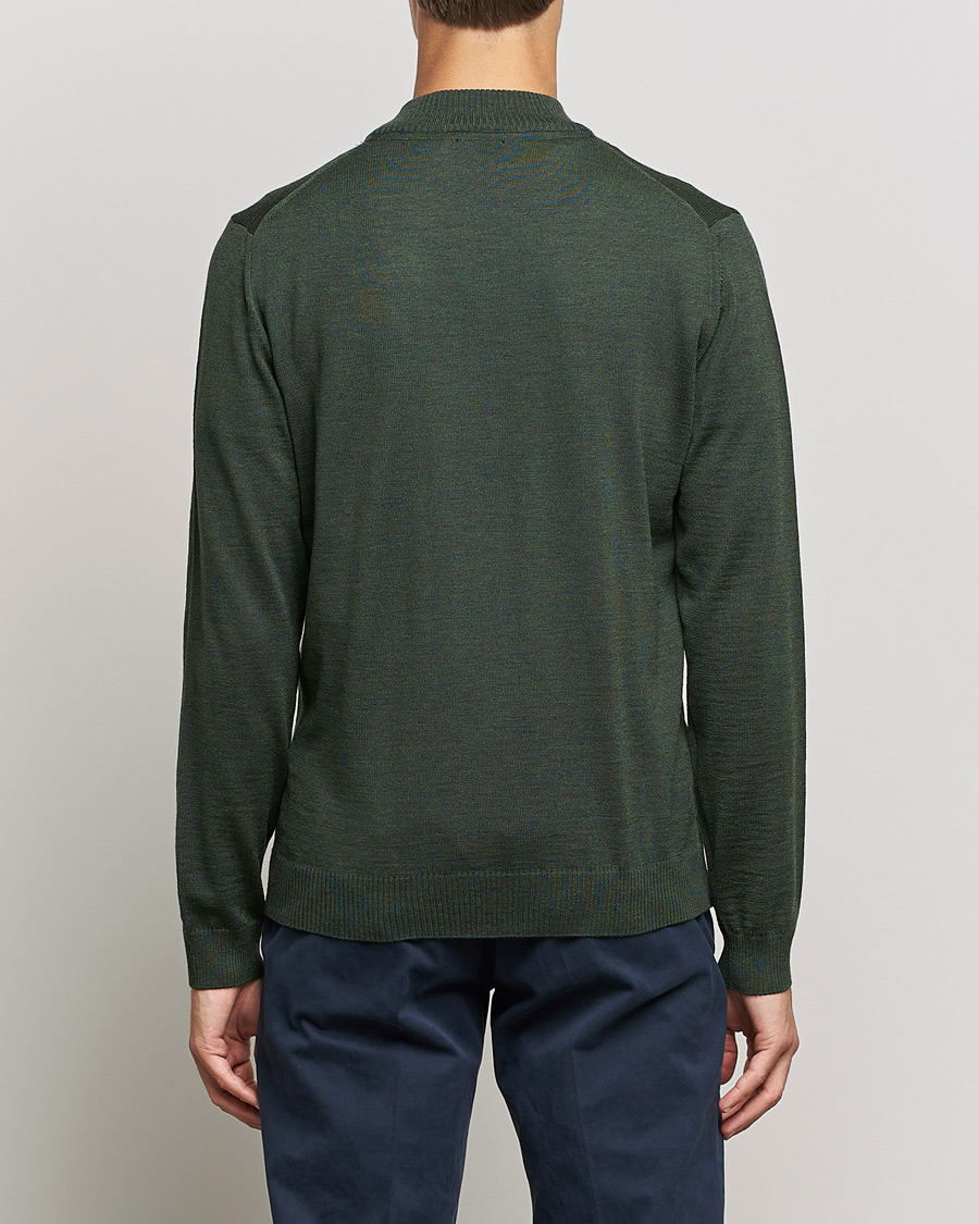 Mies | Puserot | Stenströms | Merino Full Zip Dark Green