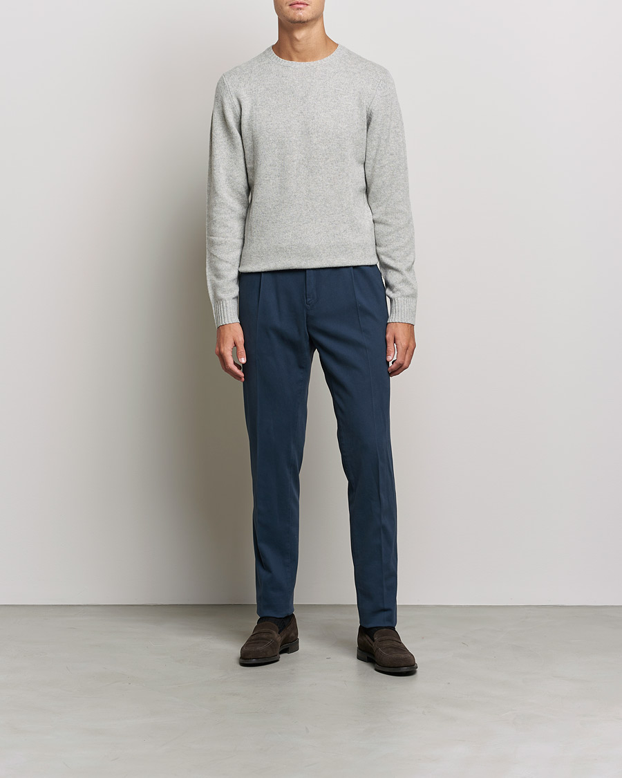 Mies | Puserot | Stenströms | Yak/Merino Crew Neck Grey