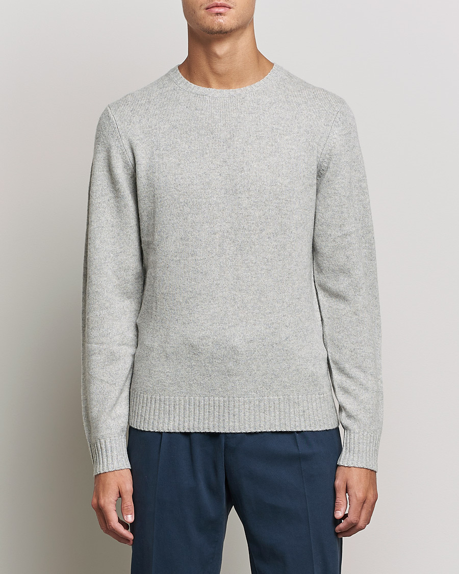 Mies | Puserot | Stenströms | Yak/Merino Crew Neck Grey