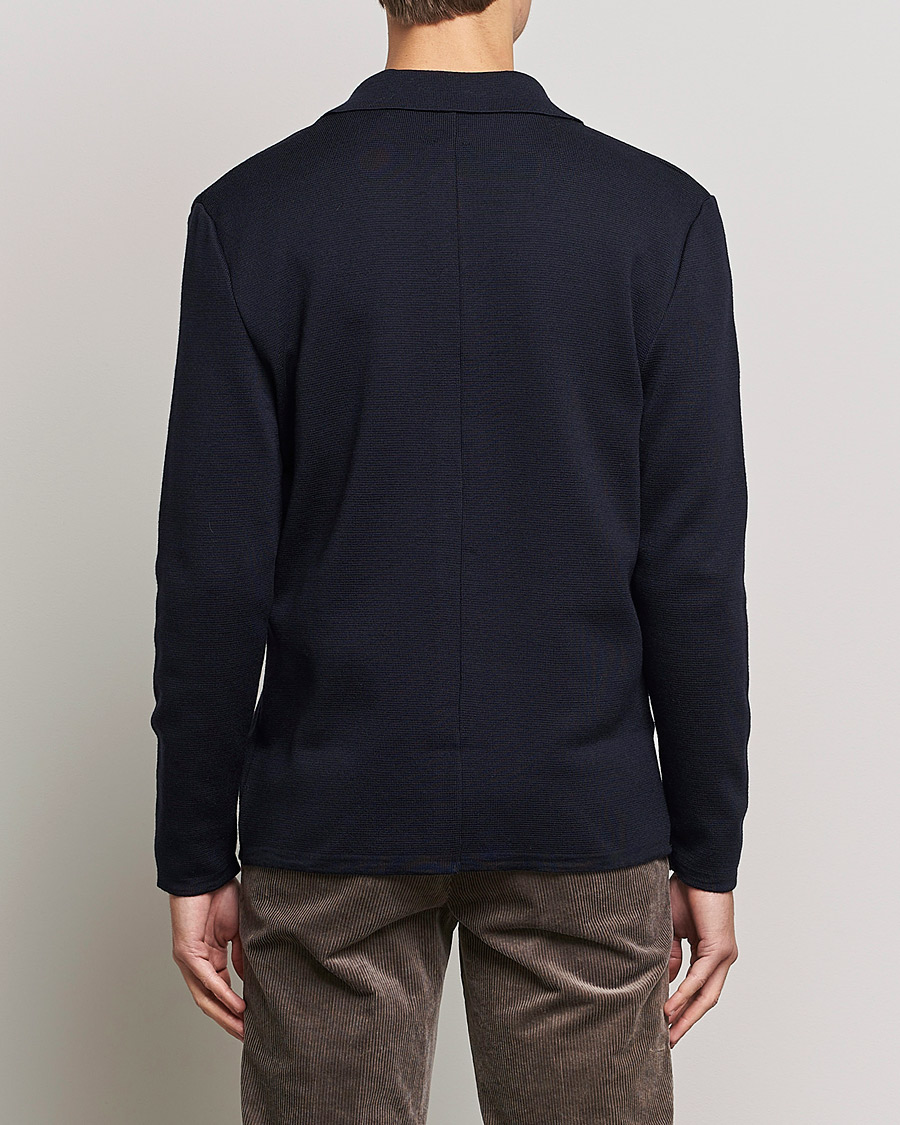 Mies | Puserot | Stenströms | Merino Chest Pocket Cardigan Navy
