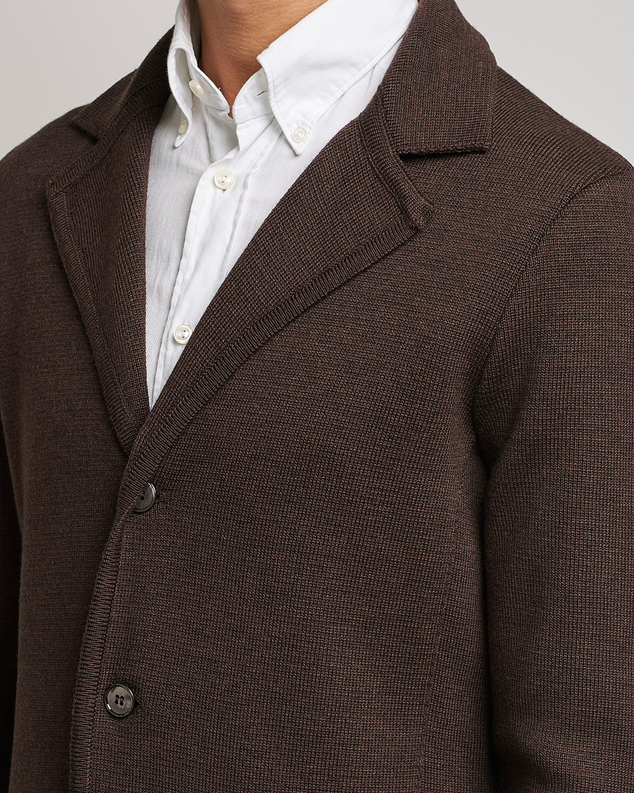 Mies | Pikkutakit | Stenströms | Milano Knitted Merino Blazer Brown