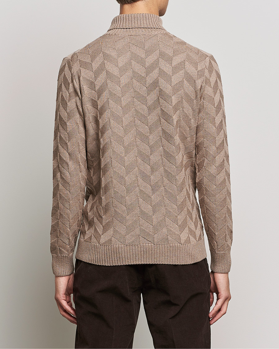 Mies | Puserot | Stenströms | Chunky Merino Structured Rollneck Camel