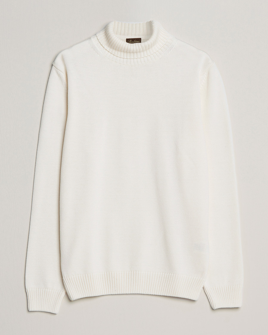 Mies | Puserot | Stenströms | Chunky Merino Rollneck Creme White