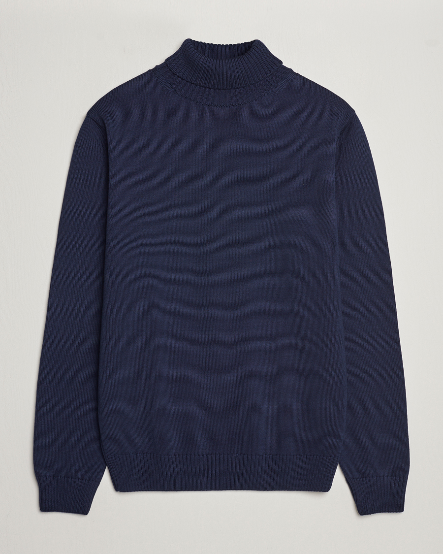 Mies | Puserot | Stenströms | Chunky Merino Rollneck Navy