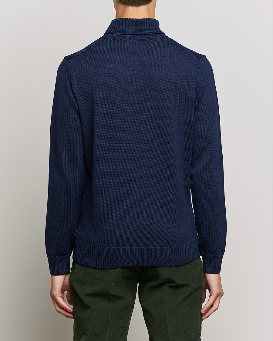 Mies | Puserot | Stenströms | Chunky Merino Rollneck Navy