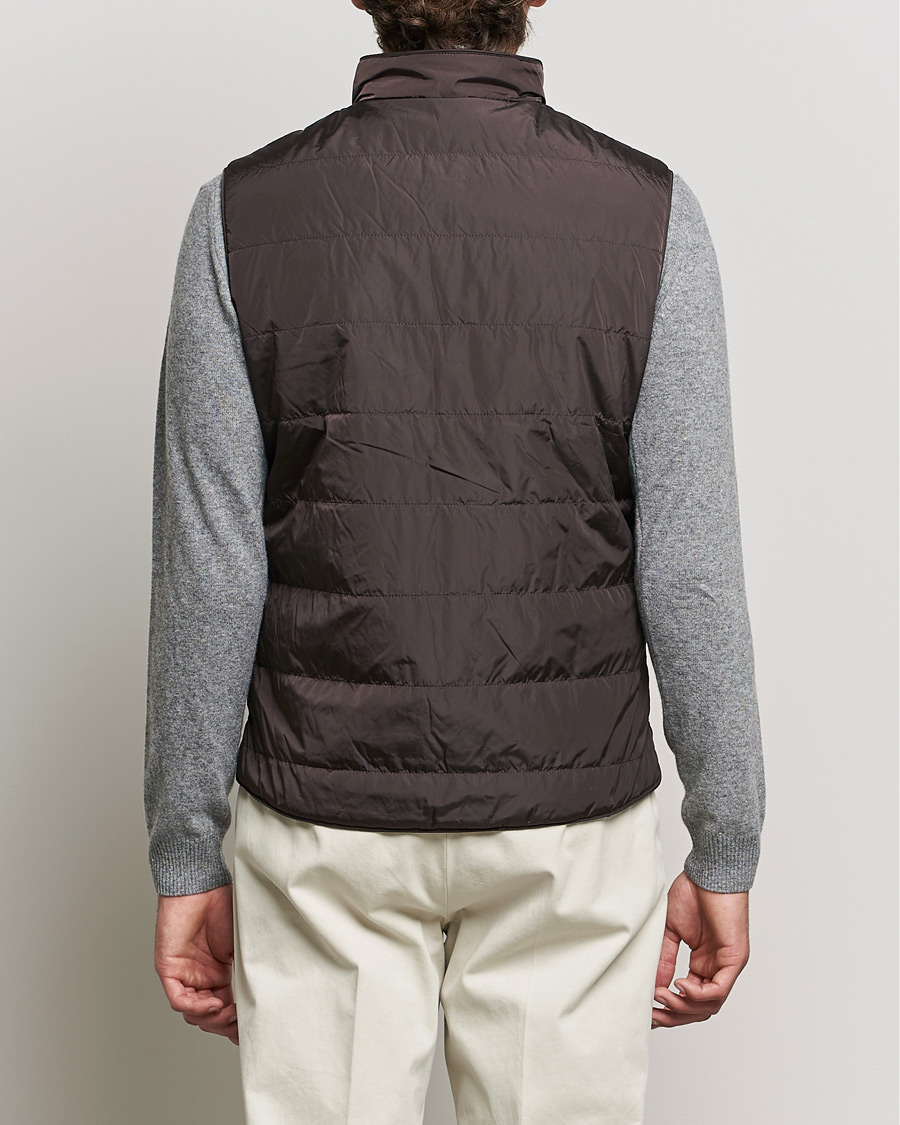 Mies | Takit | Stenströms | Padded Nylon Vest Brown
