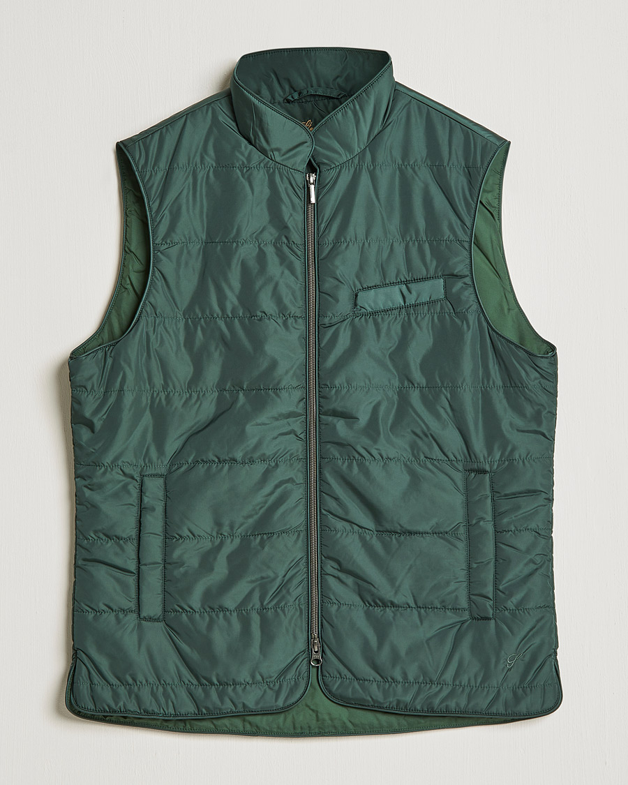 Mies | Takit | Stenströms | Padded Nylon Vest Green
