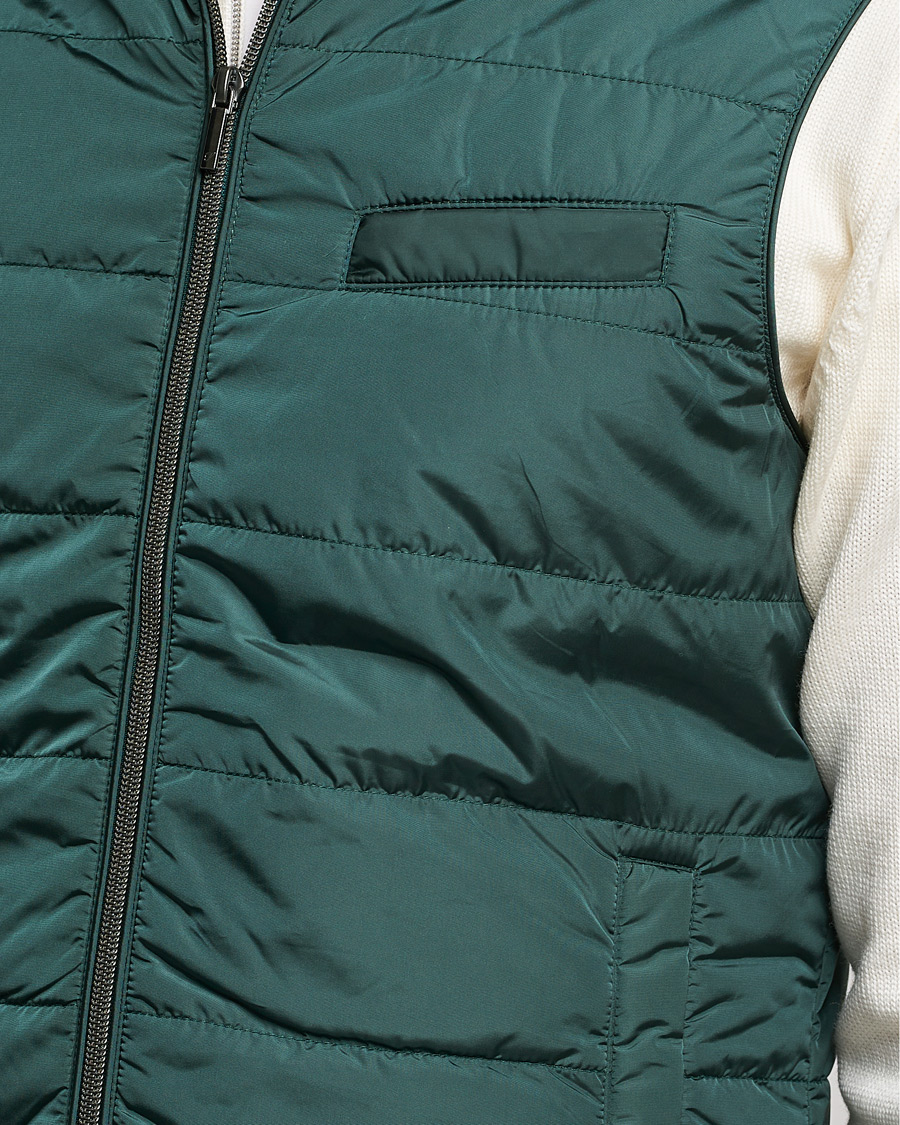 Mies | Takit | Stenströms | Padded Nylon Vest Green