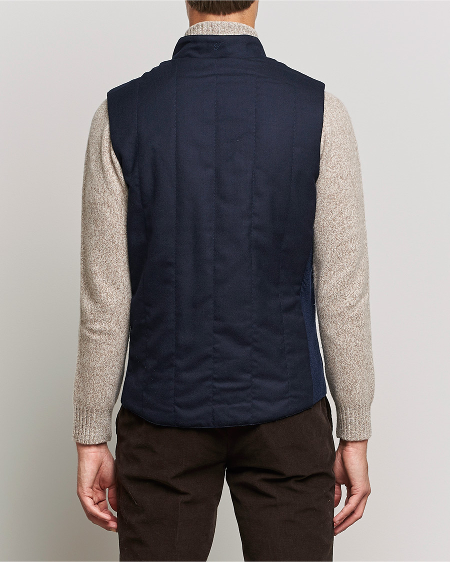 Mies | Takit | Stenströms | Hybrid Flannel Vest Navy