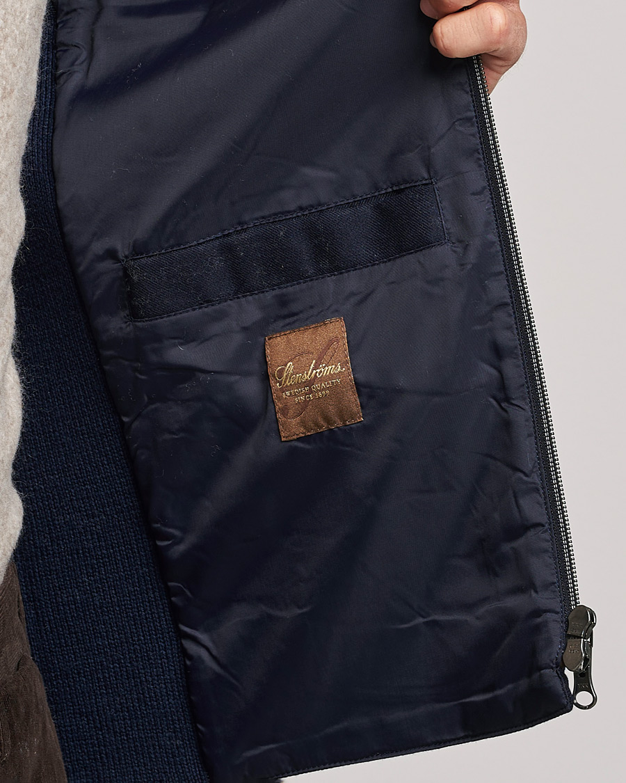 Mies | Takit | Stenströms | Hybrid Flannel Vest Navy
