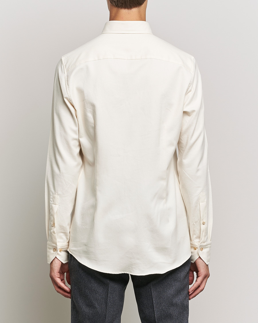 Mies | Kauluspaidat | Stenströms | Slimline Flannel Shirt Off White
