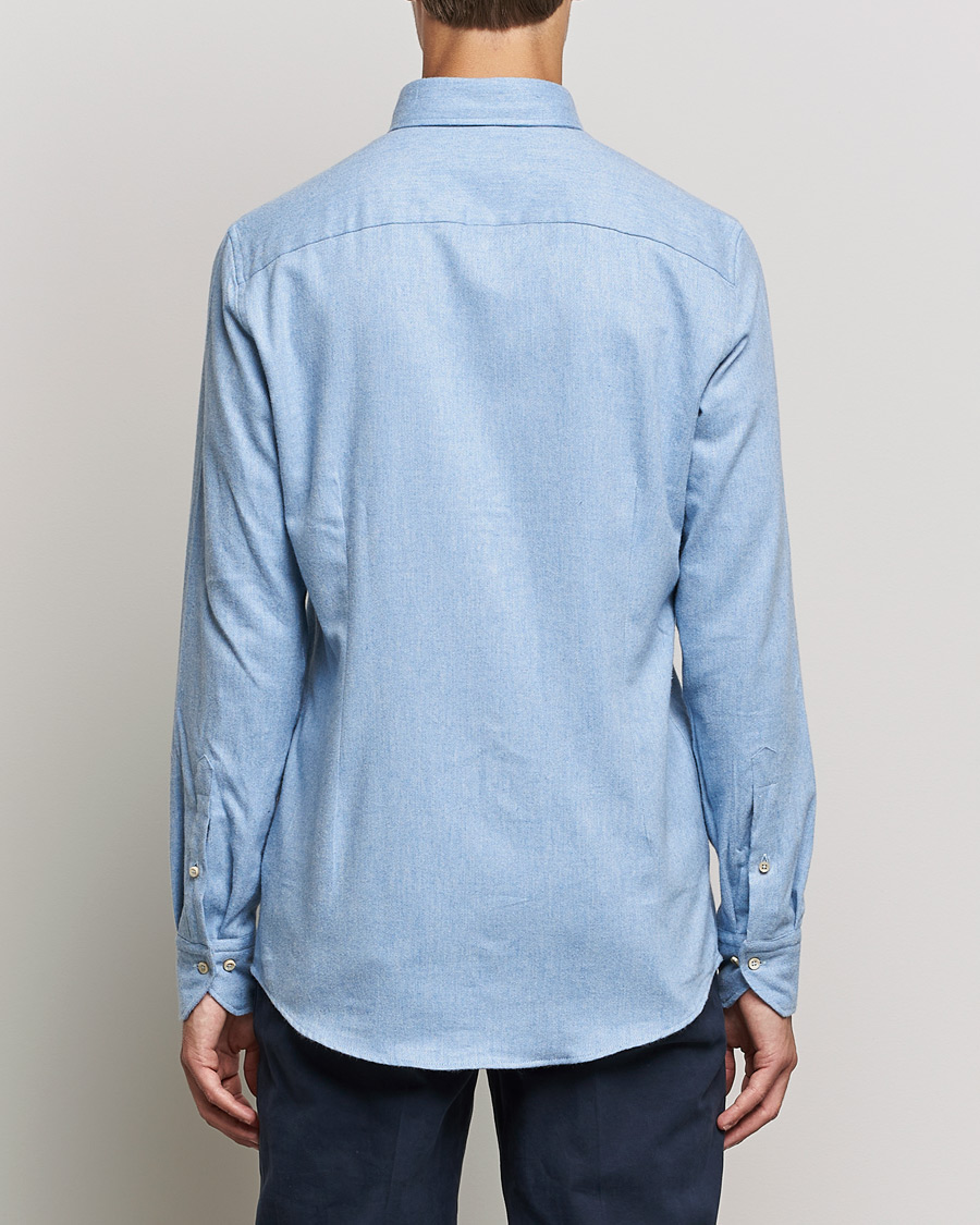 Mies | Kauluspaidat | Stenströms | Slimline Flannel Shirt Light Blue