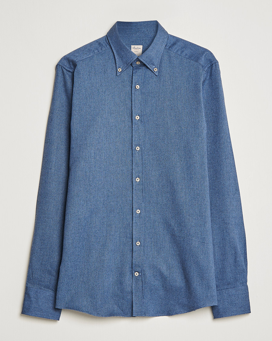 Mies | Kauluspaidat | Stenströms | Slimline Flannel Shirt Blue