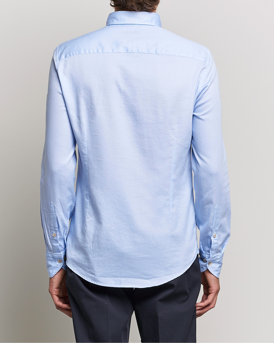 Mies | Kauluspaidat | Stenströms | Slimline Button Down Printed Oxford Shirt Light Blue