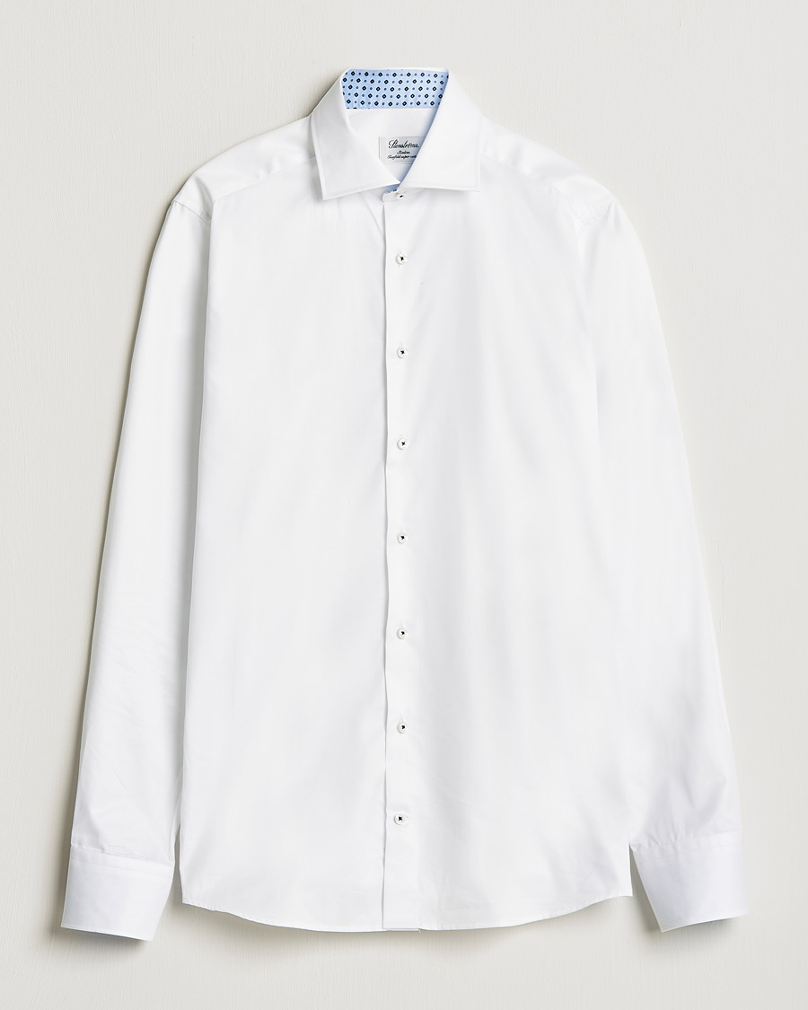 Mies | Kauluspaidat | Stenströms | Slimline Cut Away Contrast Shirt White