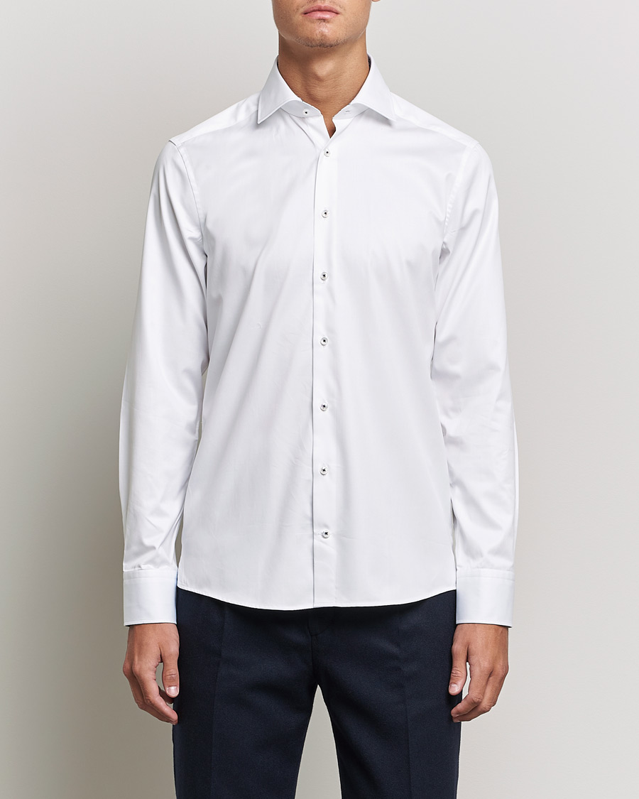 Mies | Kauluspaidat | Stenströms | Slimline Cut Away Contrast Shirt White