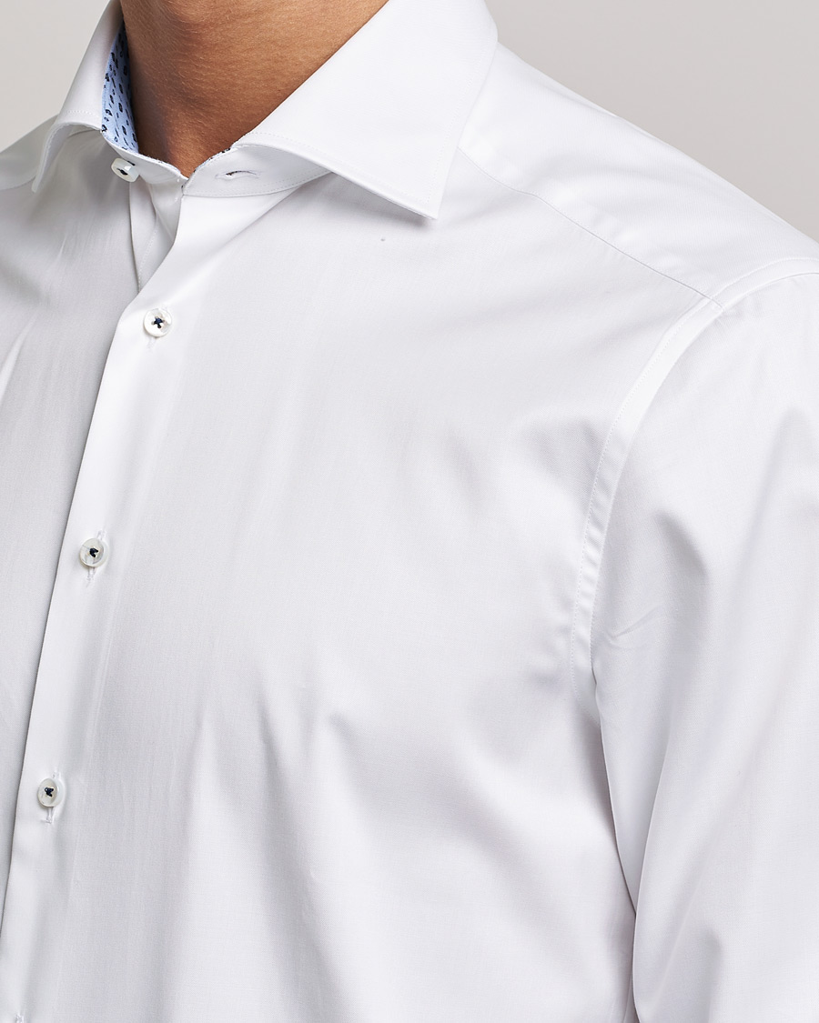 Mies | Kauluspaidat | Stenströms | Slimline Cut Away Contrast Shirt White