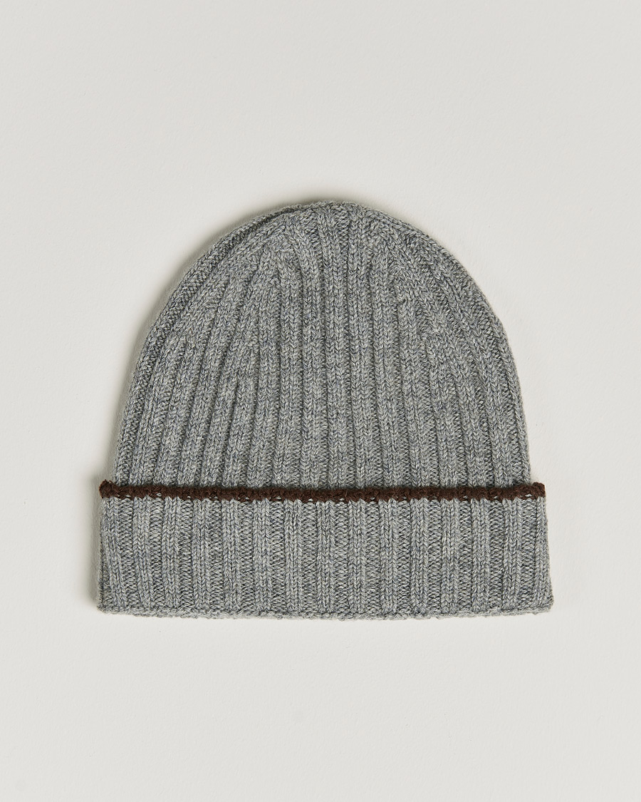 Mies | Stenströms Wool Cashmere Ribbed Beanie Grey | Stenströms | Wool Cashmere Ribbed Beanie Grey
